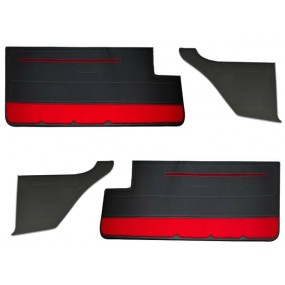 Set van 4 antraciet kunstlederen voor- en achterdeurpanelen voor Peugeot 205 GTI MK1