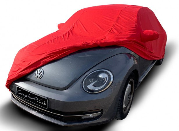 Cubierta de protección interior Volkswagen Beetle hecha a medida en Coverlux Jersey - rojo