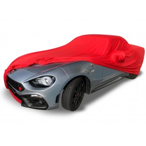 Bâche protection intérieure sur-mesure Fiat 124 Spider en Jersey Coverlux - rouge