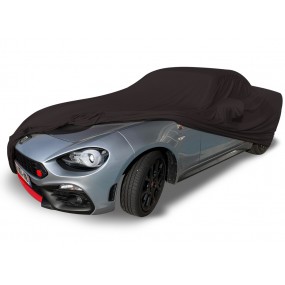 Capa de carro interior Fiat 124 Spider sob medida em Coverlux Jersey - preto