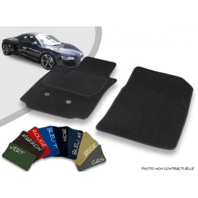 Tapis auto avant sur-mesure Audi R8 Spyder velours bordé