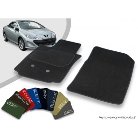 Alfombrillas delanteras personalizadas Peugeot 308 CC ribeteadas velour