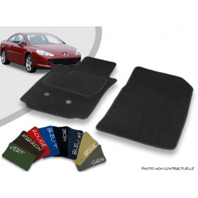 Op maat gemaakte vloermatten voorin de auto Peugeot 407 Coupe velours rand