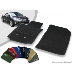 Tapis auto avant sur-mesure Peugeot RCZ Coupé velours bordé