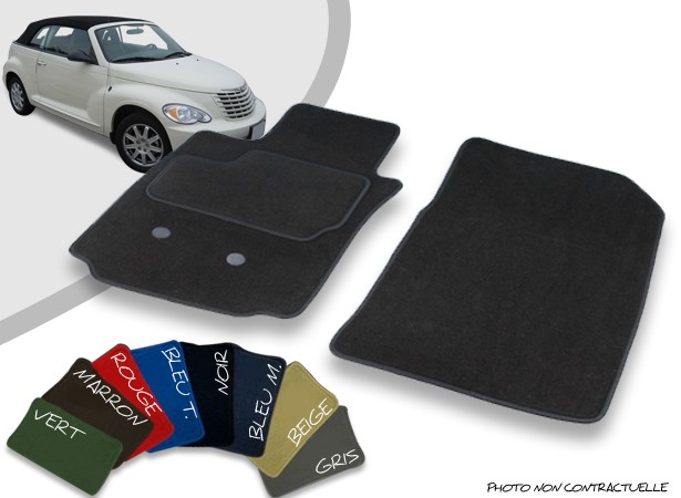 Tapis auto avant sur-mesure Chrysler PT Cruiser velours bordé