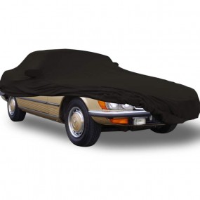Custom-made Mercedes SL R107 "US" indoor car cover in Coverlux Jersey - black