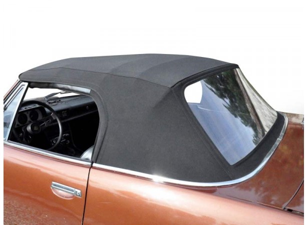 Peugeot 504 convertible car soft top in Sonnenland Alpaca with PVC rear window