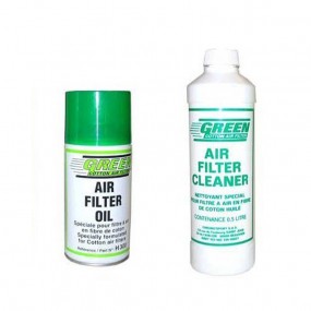 Kit de limpieza de filtro de aire de algodón impregnado VERDE