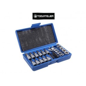 Male and female Torx sockets, 3/8 "square drive (34-piece set) - ToolAtelier®