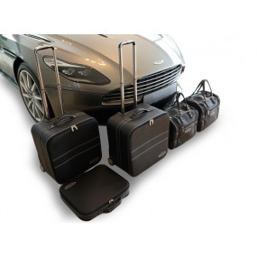 Equipaje (maletas) a medida Aston Martin DB11 Coupe - juego de 5 maletas para maletero y asientos traseros en cuero parcial