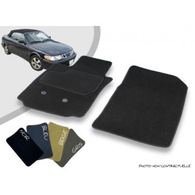Maßgeschneiderte vordere Autofußmatten Saab 9-3 YS3D Cabrio 1998/03 Overlock-teppichböden