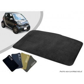 Custom-made Smart Fortwo 450 edged velor trunk mat