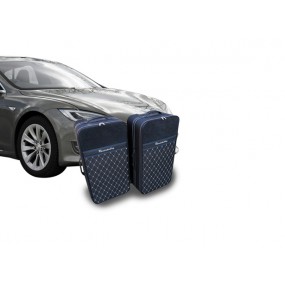 Bagagerie sur-mesure cuir pour coffre arrière (Trunk) de Tesla Model S