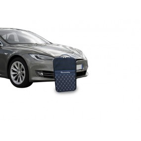 Bagagerie sur-mesure cuir pour le dessous de coffre arrière de Tesla Model S