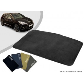 Tapis coffre sur-mesure Citroen DS3 cabriolet moquette aiguilletée surjetée