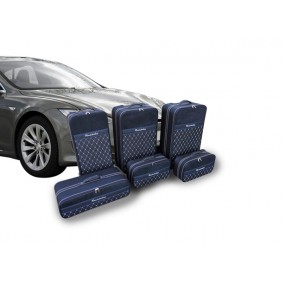 Bagagerie sur-mesure cuir complète pour les coffres de Tesla Model S
