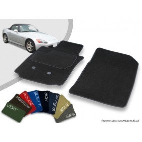 Tapis auto avant sur-mesure Honda S2000 99-01 velours bordé