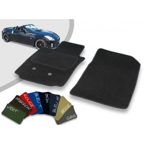 Tapis auto avant sur-mesure Nissan 350Z cabriolet velours bordé