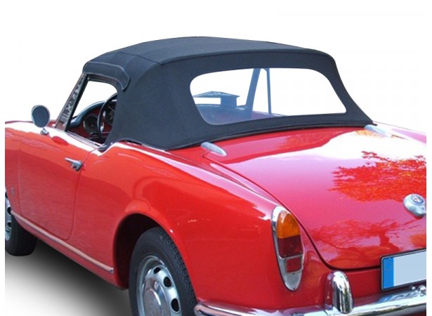 Kap Alfa Romeo Giulia Spider 1600 Cabrio dubbelzijdig katoen Pininfarina met PVC achterruit