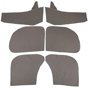 Panneaux de portes pleins avec poche à soufflet à l'avant en tissu écorce grise pour Renault 4CV