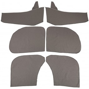 Pannelli porta con tasca frontale a soffietto per Renault 4CV in tessuto corteccia grigio