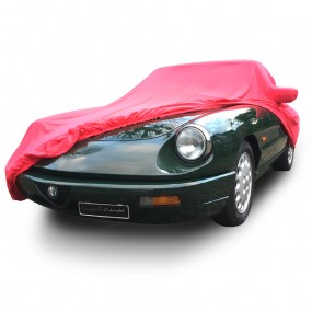 Custom-made Alfa Romeo Spider Series IV indoor car cover in Coverlux Jersey - red