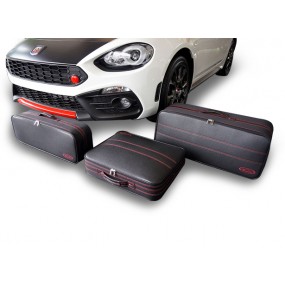 Tailor-made luggage Fiat 124 Spider - brown stitching