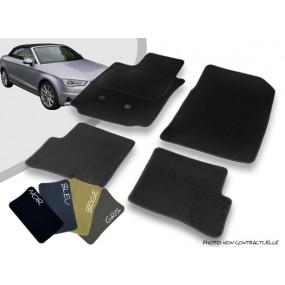 Tapis auto avant et arrière sur-mesure Audi A3 8V cabriolet moquette aiguilletée surjetée