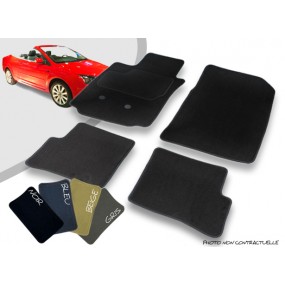 Custom front and rear car mats Ford Focus convertible overlocked needle punched carpet