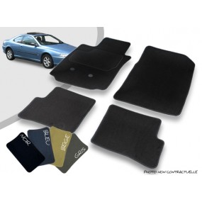 Peugeot 406 Coupé custom-made front and rear car mats, overlocked needle punched carpet