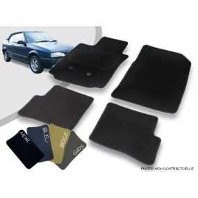 Tapis auto avant et arrière sur-mesure Renault 19 cabriolet moquette aiguilletée surjetée