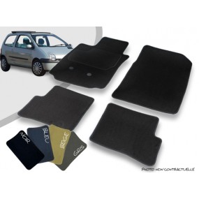 Renault Twingo wykonane na zamówienie przednie i tylne dywaniki samochodowe overlocked igłowany dywan