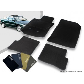 Rover 214/216 convertible custom-made front and rear car mats overlocked needle punched carpet