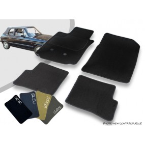 Tapis auto avant et arrière sur-mesure Talbot Samba cabriolet moquette aiguilletée surjetée
