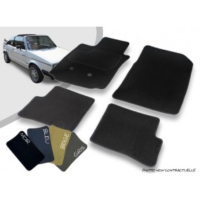 Tapis auto avant et arrière sur-mesure Volkswagen Golf 1 cabriolet moquette aiguilletée surjetée