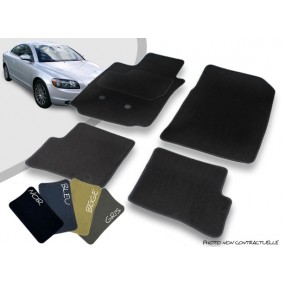 Custom car mats front and rear Volvo C70 06+ convertible overlocked needle punched carpet