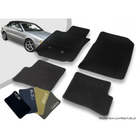 Custom car mats front and rear Volvo C70 99/06 convertible overlocked needle punched carpet