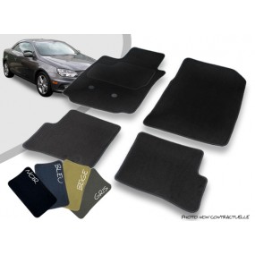VW EOS convertible custom-made front and rear car mats overlocked needle punched carpet