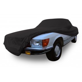 Maßgeschneiderte Autoschutzhülle (Autoabdeckung für Innen) Mercedes SL R107 "Europe" in Coverlux Jersey - schwarz