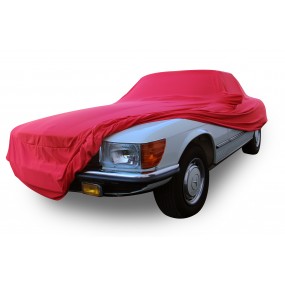 Maßgeschneiderte Autoschutzhülle (Autoabdeckung für Innen) Mercedes SL R107 "Europe" in Coverlux Jersey - rot