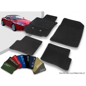 Tapis auto avant et arrière sur-mesure Aston Martin DB9 volante velours bordé