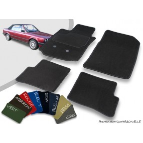 Tapis auto avant et arrière sur-mesure Bmw E30 cabriolet velours bordé