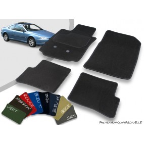 Custom front and rear car mats Peugeot 406 Coupé edged velor