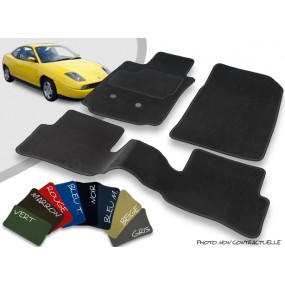 Custom car mats front and rear Fiat coupe edged velor