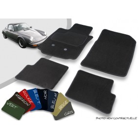 Tapis auto avant et arrière sur-mesure Porsche 911 Targa velours bordé