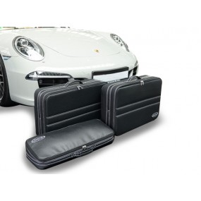 Op maat gemaakte kofferset (bagage) Porsche 991 - Set van 3 kunstlederen kofferbakkoffers