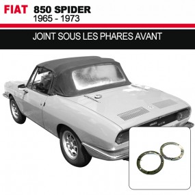 Joints de phares avant entre carrosserie et phare pour les cabriolets Fiat 850 Spider