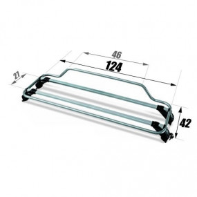 Riviera luggage rack 124x42cm stainless steel finish