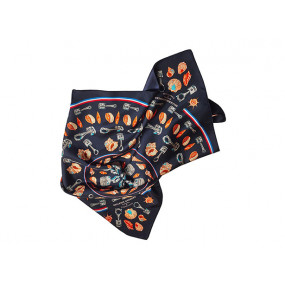Foulard en soie Piston et Coquillage