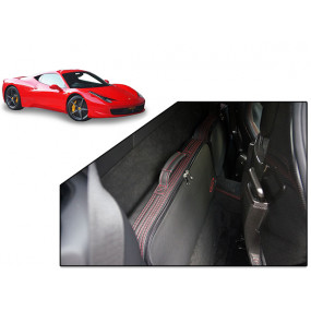 Op maat gemaakte kofferset (bagage) Ferrari 458 Italia - Set van 2 koffers voor "achterbank" in volledig leer